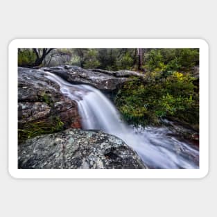 Waterfall in the bushland near Pearly Ponds on NSW Central Coast Sticker